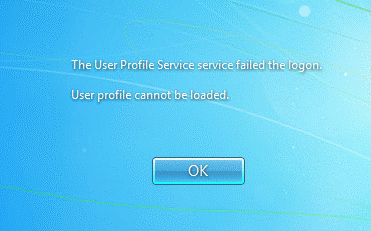 User profil cannot be loaded”